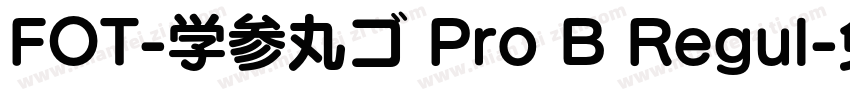 FOT-学参丸ゴ Pro B Regul字体转换